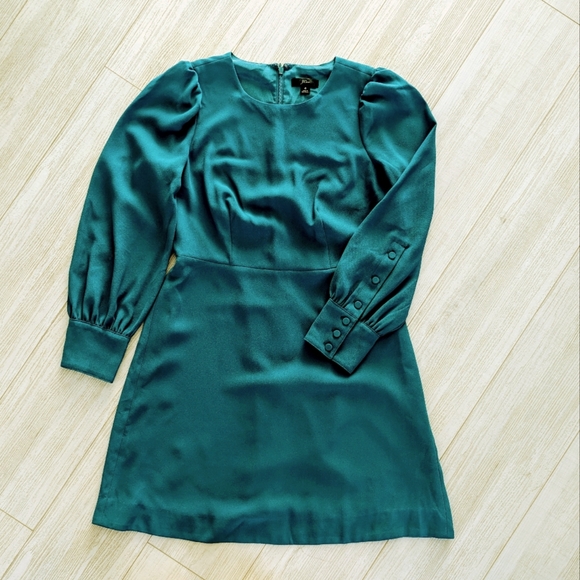 J. Crew long sleeve dress 365 crepe buttons - Picture 4 of 8